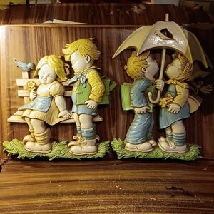 Vintage 1970s Homco Home Interiors wall art